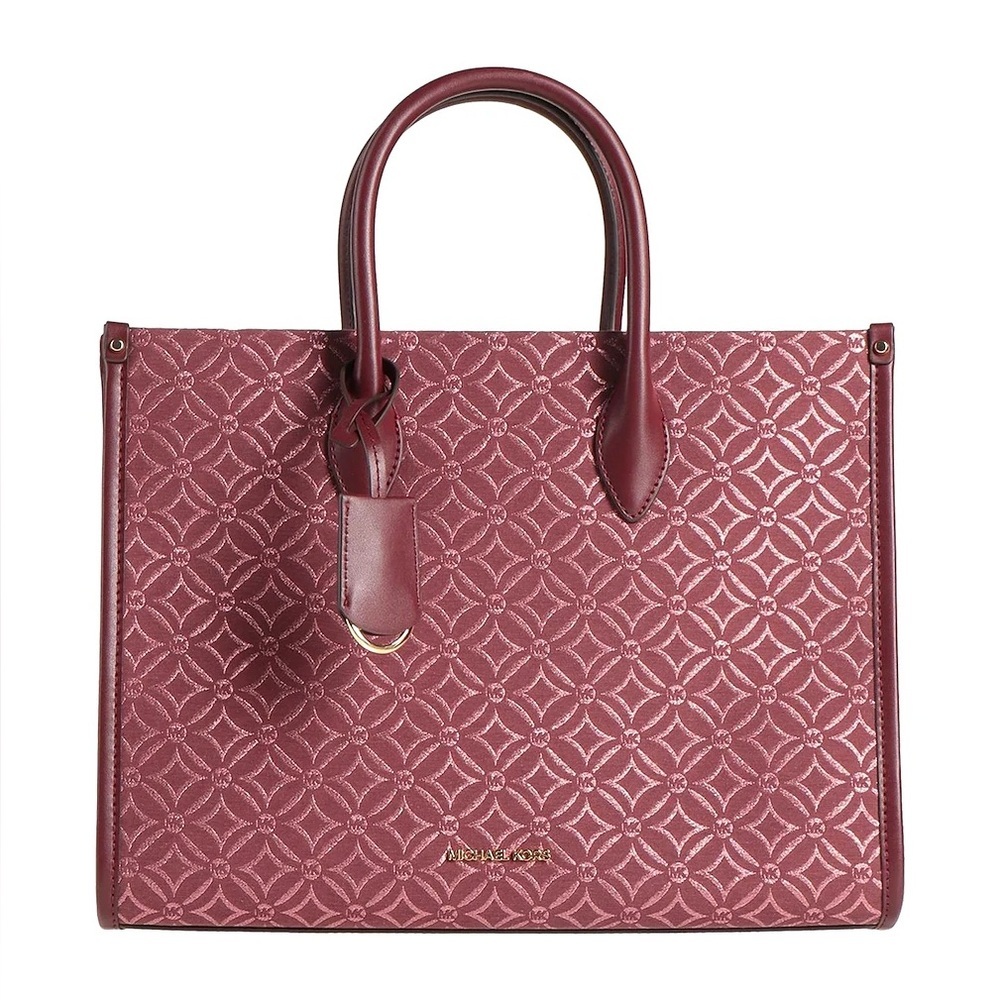 NWT MICHAEL KORS Mirella Large Metallic Logo Jacquard Tote With Matching Wallet - Picture 7 of 15